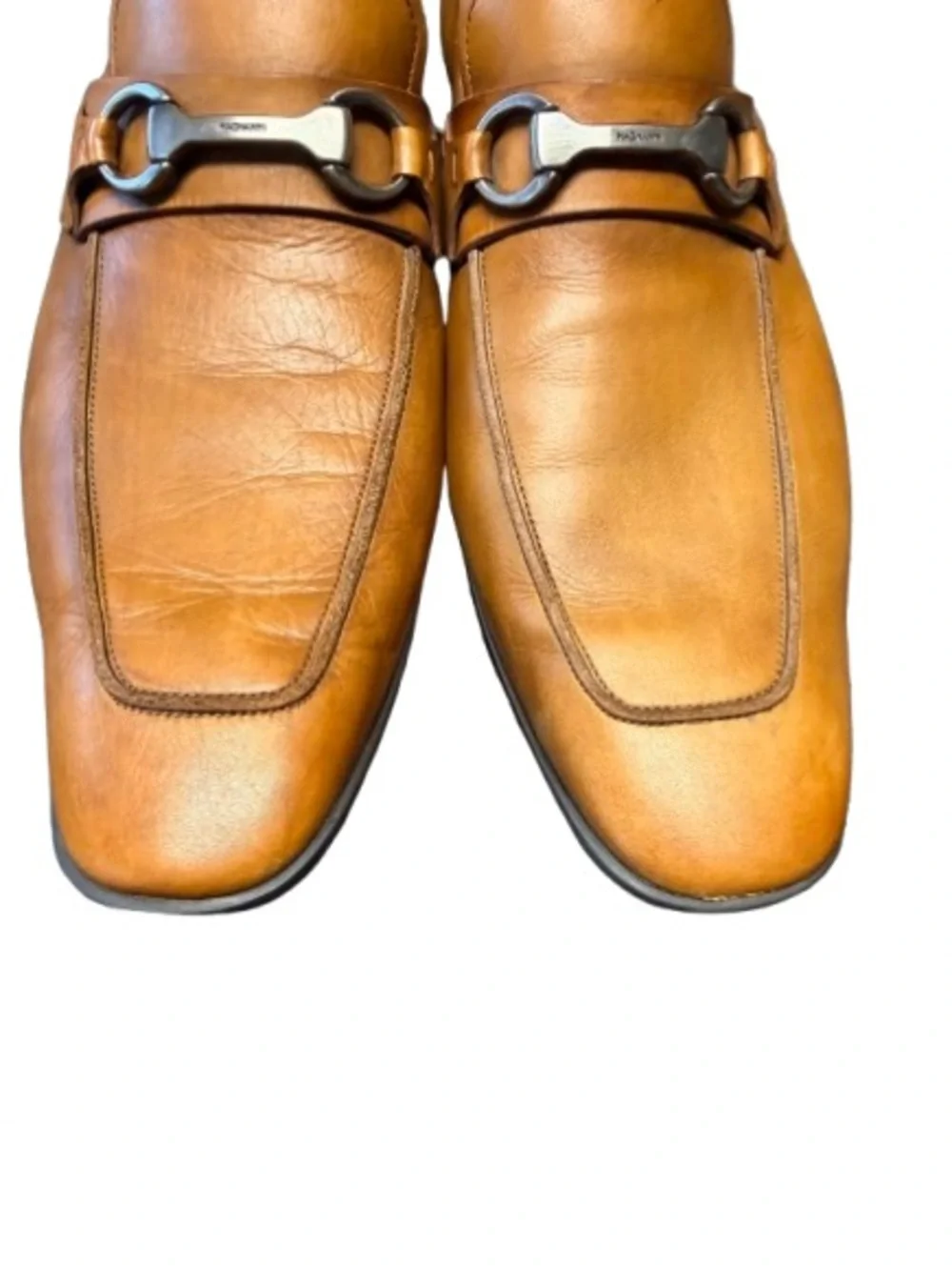 Magnanni Rafa II 15804 Cognac Leather Horsebit Loafers Men’s 12M Made Spain